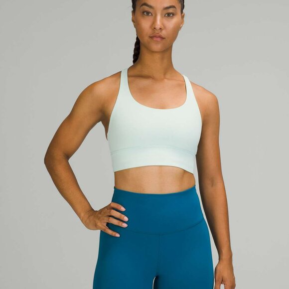 Lululemon Energy Longline Bra Delicate Mint Blue Size 6 - Picture 1 of 4